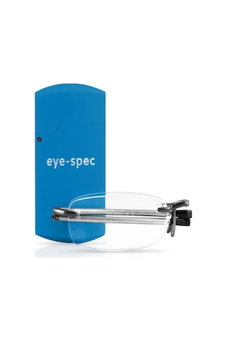 Eye Spec Katlanabilir Çerçevesiz Gözlük Ultra Hafif Ve Şık Tasarım +1.50 Aksesuar Setleri Açık Mavi 140 Mm