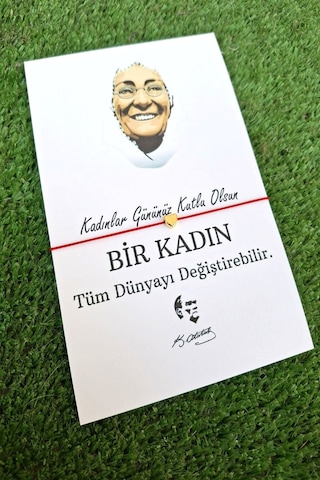 10 Adet Gold Kalpli Bileklik - Zübeyde Hanım Kartlı - Kadınlar Günü Hediyesi - Jelatinli Paket Renkli