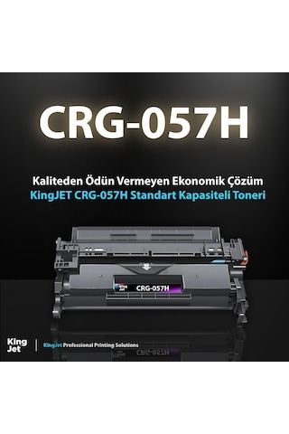 Kingjet Canon Uyumlu Crg-057h Yüksek Kapasiteli 2'li Paket Çipli Uyumlu Toneri