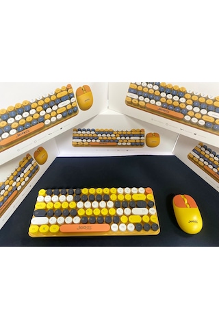 Jedel Ws682 Wireles Mini Klavye Mouse Combo 800-1200-1600 Dpı 1 Aa Battery 3 Million Times Switch Optik