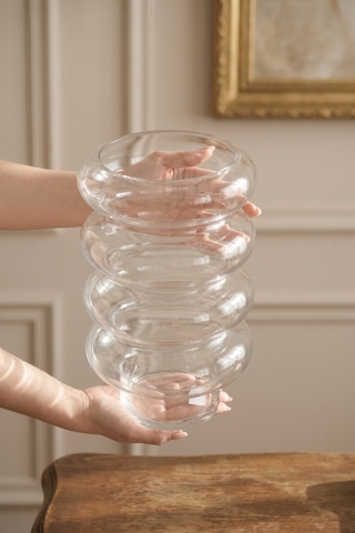 Aura Bubble Cam Vazo - 30 Cm Şeffaf