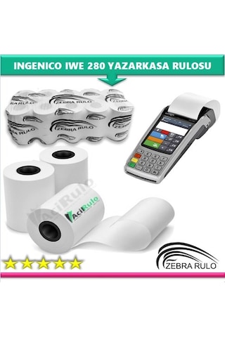 100 Adet - İngenico İwe 280 Pos Rulosu