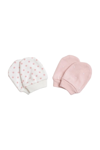 Andywawa Kız Bebek Pembe Yeni Doğan 2'li Eldiven Seti Ac23782 Bej