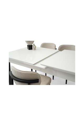 Tekno Bahar Mdf Açılır Mutfak Masa Sandalye Takımı 60x100 beyaz