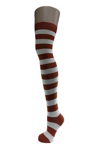Design Socks Desing Çember Desenli Dikişsiz Dizüstü Çorap-Karışık Çok Renkli