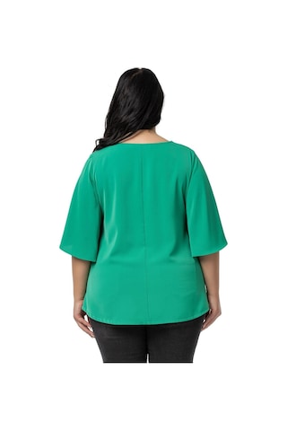 Disentis Büyük Beden Geniş Kısa Kollu Benetton Yeşili Bluz-benetton Yeşili Yeşil