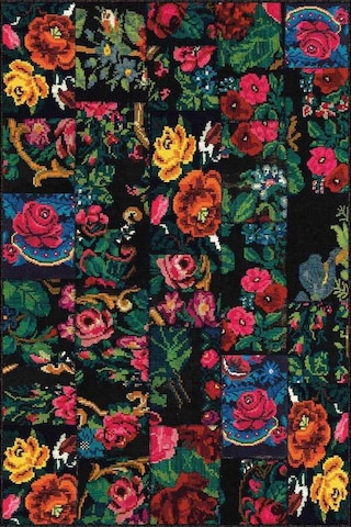 Renkli Kaymaz Tabanlı Yıkanır Patchwork Mutfak Halısı Ar1065n11 Çok Renkli
