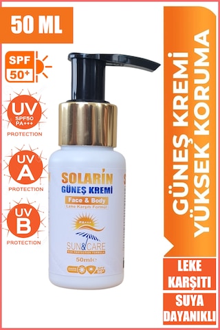 50ml Güneş Kremi - Spf 50+ Tüm Cilt Tiplerine Uygun Yüksek Koruma