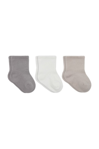 Erturkstore Elephant Boy 3'lü Penye Soket Çorap 10135 Gri Çok Renkli