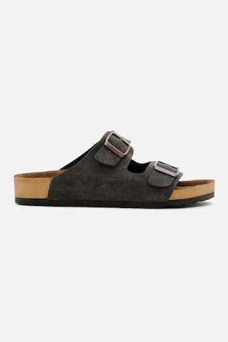 Tonny Black Poli Taban Çift Tokalı Ayarlamalı Unisex Füme Terlik Tbacr928 Füme