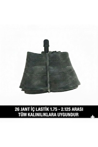 26 Jant İç Lastik - 26x1.75 / 2.125 Uyumlu - Oto Valf Kalın Sibop Bisiklet İç Lastiği