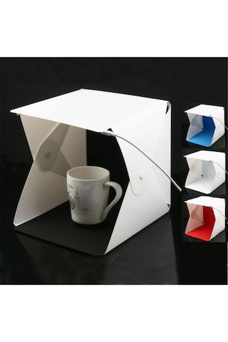 Yenilzd Mini Stüdyo Led Işıklı Ürün Fotoğraf Çekim Çadırı 20X20 CM