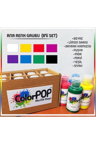 Colorpop Akrilik Boya 8'li Setler