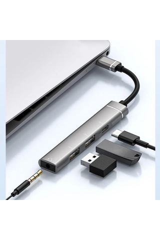 Microcase AL4612 Type-C USB 3.5 MM Jack 4 İn1 Port Çoğaltıcı Hub