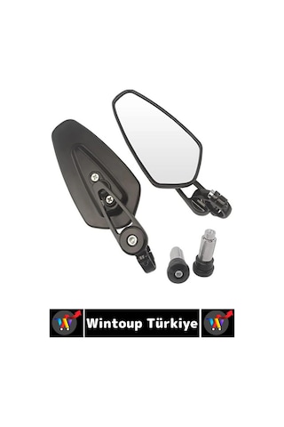 Dayanıklı Kolay Montaj Motor Yan Ayna Güvenli Kullanım Geniş Net Görüş Şık Motosiklet Gidon Aynası
