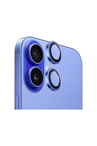 Blueo Apple Uyumlu iPhone 16 Ve 16 Plus Laciverttaş Mavi Metal Frame Ap