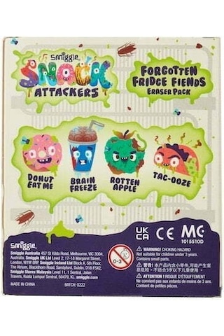 Smiggle - Snack Attackers 4lü Silgi Paketi
