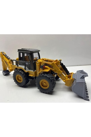 Oyuncak Dozer Metal Excavatör Buldozer Ön Ve Arka Hareketli Kırılmaz Kepçe 25 Cm