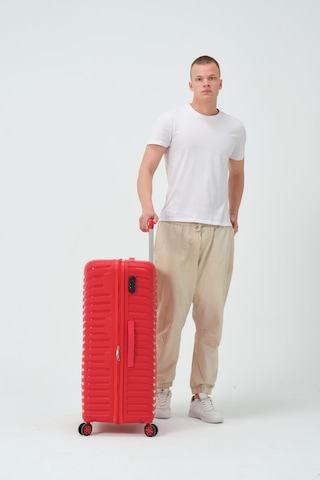 Keo-plus Kırmızı Büyük Boy Silikon Kırılmaz Pp Valiz Kırmızı