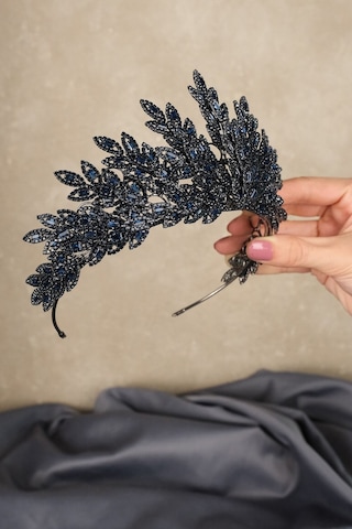 FdayAksesuar Gelinlere Özel Linda Yaprak Desenli Gelin Kına Tacı FRDY31644