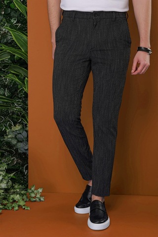 Efor P 1113 Slim Fit Siyah Spor Pantolon Siyah