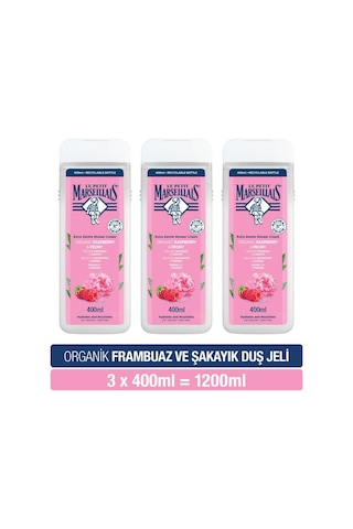 Le Petit Marseillais Frambuaz ve Şakayık Banyo ve Duş Jeli 400 ML x 3