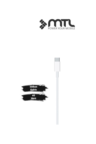 40w Pd Type-c To Type-c Silikon Hızlı Şarj Ve Data Kablosu 1 Metre Beyaz Mt2602