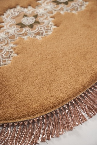 Eyfel Saçakli Banyo Takımı 2 Pcs Açik Kahve Açık Kahve