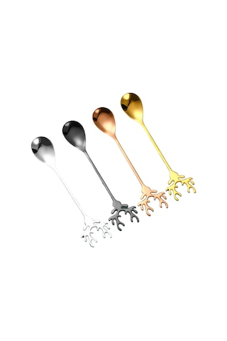 Jzcat 4 Adet 14cm304 Paslanmaz Çelik Kahve Kaşığı