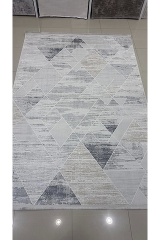 Safyün Halı Kadife Kf446 Gri 200 X 290 Renkli