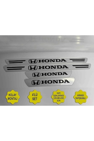 Honda City İle Uyumlu Kapı Eşiği Koruyucu Ön - Arka 4'lü Set