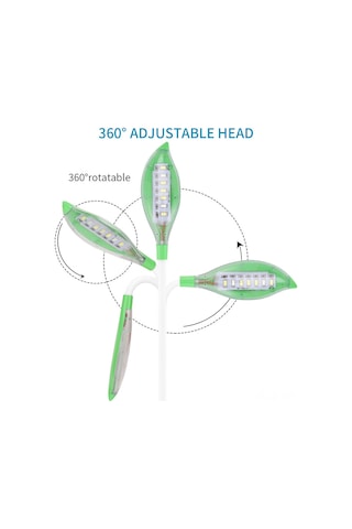 Vkemall Usb Akvaryum Bitki Büyüme Lambası - Yaprak Şekli, Beyaz-mavi Işık, 6mm Cam Uyumlu, 360 Döner Kablolu, Mor