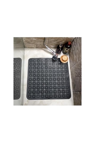 Seahome Kaydırmaz Duşakabin Banyo Ve Duş Paspası Kare Masajlı Vantuzlu Yapışır Paspas 54 X 54 Cm Antrasit Sea15 Çok Renkli
