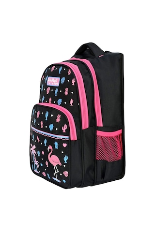 Waddell Flamingo Desenli İlkokul + Beslenme Çantası 3001