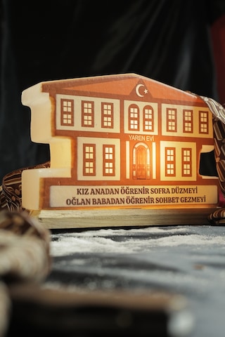 Tuzcu Kenan Çankırı Yaren Evi Dekoratif Tuz Biblosu Ahşap Kaideli