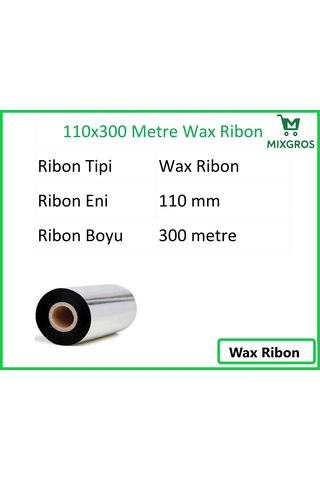 110x300 Metre Wax Ribon 1 Adet 1