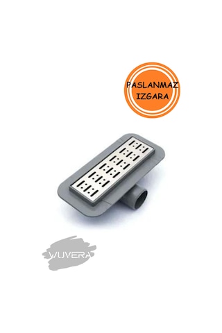 Wuvera 20 Cm Duş Kanalı Yer Sifonu Gider Krom - Wuvera