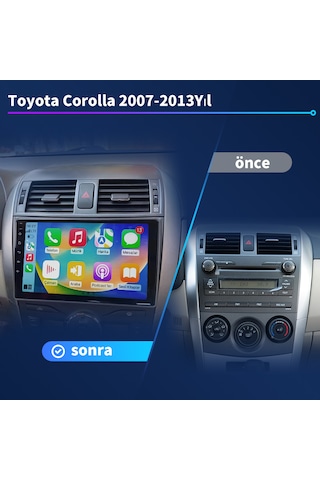 Toyota Corolla 2007-2013 Yıl Multimedya 4-32 Gb Navigasyon