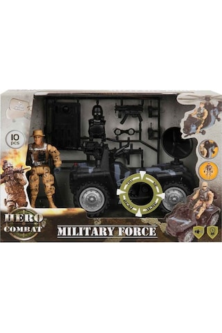 Hero Combat Sesli ve Işıklı Askeri Araç Seti 10 Parça 25185 Tank