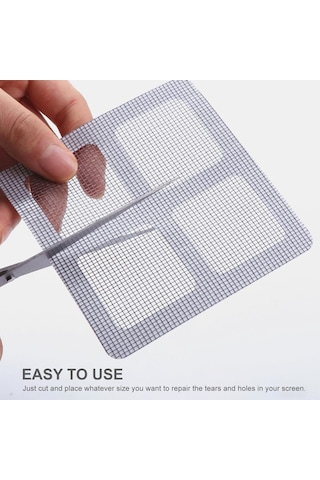 Mufunye Pencerelik Tamir Patches 50 Adet: Güçlü Yapışkan Kumaş, Pencereler/kapılar İçin Delik Tamiri, Pratik Ve Maliyet Tasarruflu Set