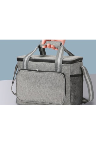 Fonksiyonel Öğle Çantası Termal Yalıtımlı Öğle Yemeği Kutusu Erkek Kadın Piknik Çantası Soğutucu Büyük Plaj Çantası Çanta Yemeği Omuz Çantası Öğle Çantaları 2 Kat Mavi