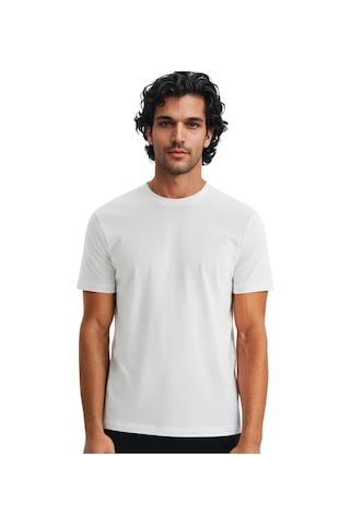 Ar-ma Erkek Regular Fit Pamuk Süprem Basic Bisiklet Yaka Tişört Y31344408002 Beyaz M