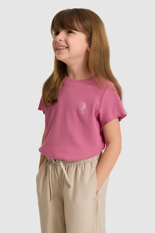 U.s. Polo Assn. Kız Çocuk Fuşya Tişört Basic 50325610-vr023 Fusya