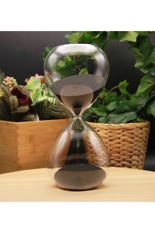 Cam Kum Saati 1 Saat - Siyah