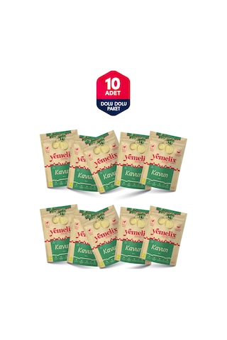 Freeze Dried 10'lu Dolu Dolu Paket Kavun Kuru Meyve Cipsi - Dondurularak Kurutulmuş Kavun 15gx10 150 G