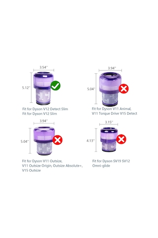 Dyson V12 Uyumlu Hepa Filtre 1 Adet
