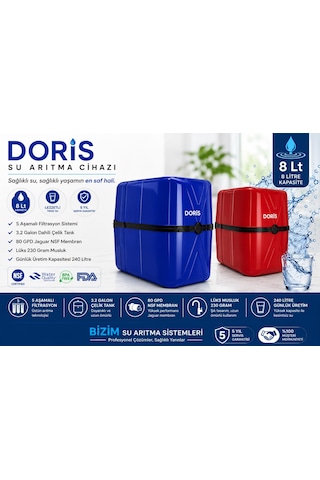 Ro-prada Yeni Nesil Doris 8 Litre Su Arıtma Cihazı