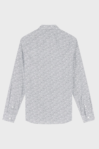 Armani Exchange Tamamı Logolu Slim Fit Uzun Kollu Gömlek Erkek Gömlek Xm000625 Af13184 F0219 Kırık Beyaz