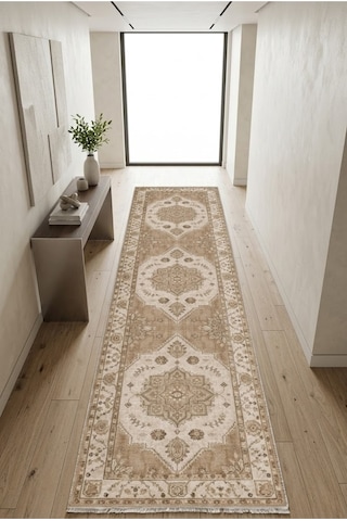 Yolluk Halı Kaymaz Taban Yıkanabilir Leke Tutmaz Kilim Özel Ölçü Koridor Halısı 3027-2 Çok Renkli