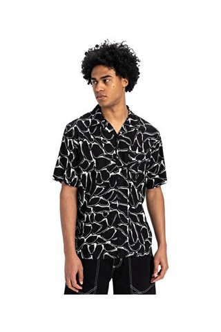 Quiksilver Mercury Chrome Ss Shirt Erkek Günlük Gömlek Eqywt04626-blmc Siyah Siyah